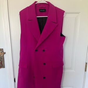 Women's Pink Sleeveless Blazer